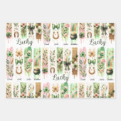 Glückliche Symbole, St. Patrick's Day Wrapping Pap Geschenkpapier Set (Vorderseite 2)