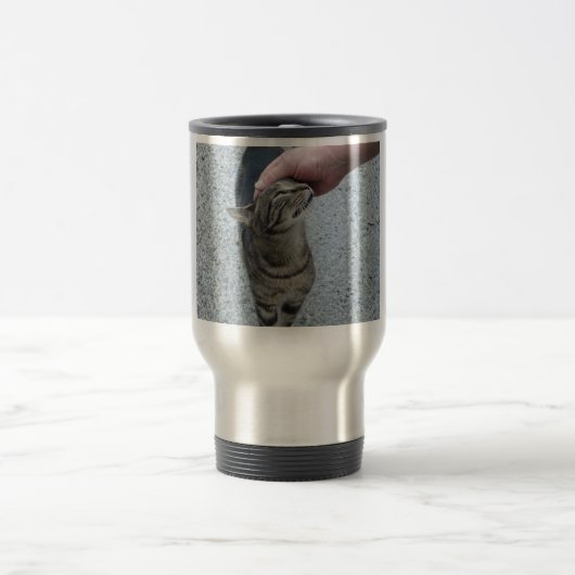 glückliche Tabbyreise-Tasse Reisebecher (Mittel)