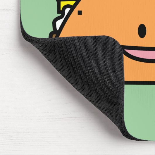 Glückliche Tacomais-Muschelrindfleischfleisch Mousepad (Ecke)