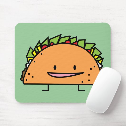 Glückliche Tacomais-Muschelrindfleischfleisch Mousepad (Mit Mouse)