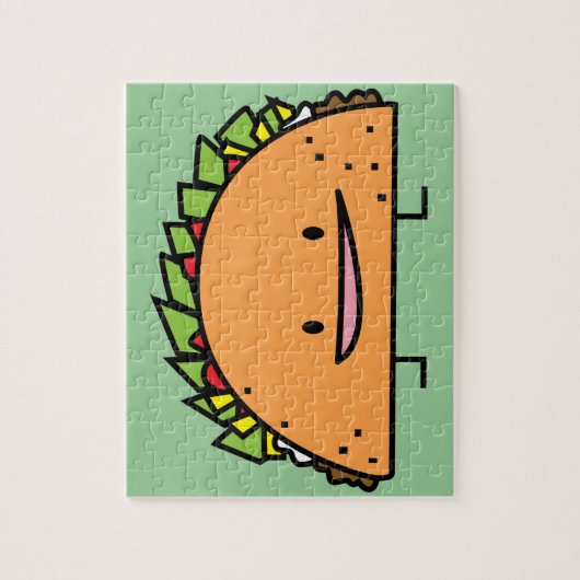 Glückliche Tacomais-Muschelrindfleischfleisch Puzzle (Vertikal)