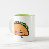 Glückliche Tacomais-Muschelrindfleischfleisch Zweifarbige Tasse (Vorderseite Links)