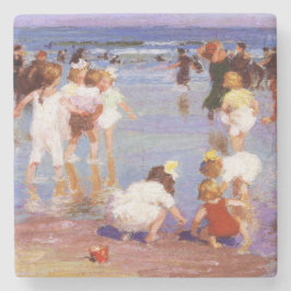 Glückliche Tage am Strand (von E.H. Potthast) Steinuntersetzer