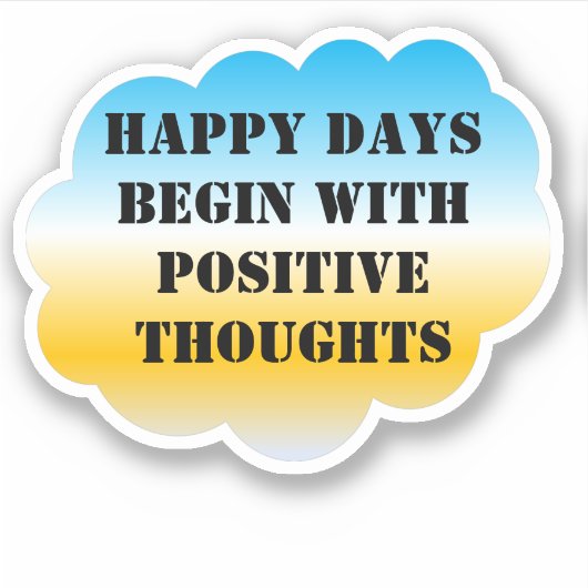 GLÜCKLICHE TAGE Beginnaufkleber Aufkleber (Vorderseite)