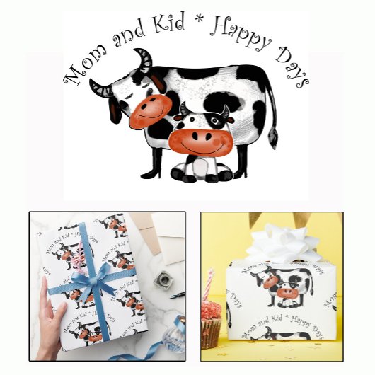 Glückliche Tage für Mutter und Kind Geschenkpapier