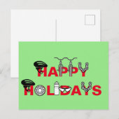 Glückliche Tage für Radfahrer Feiertagspostkarte (Vorne/Hinten)