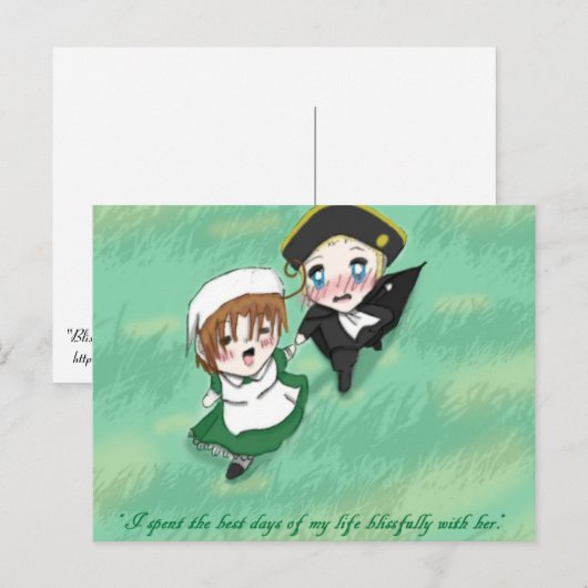 Glückliche Tage Postkarte (Vorne/Hinten)