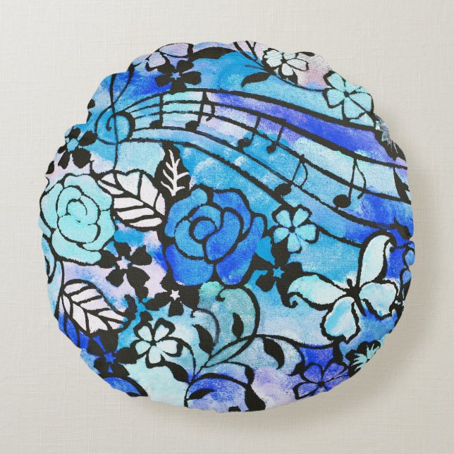 Glückliche Tage sind wieder hier Rundes Kissen (Vorderseite)