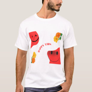 Glückliche Tage - Süße, eigenartige Gesichter Graf T-Shirt