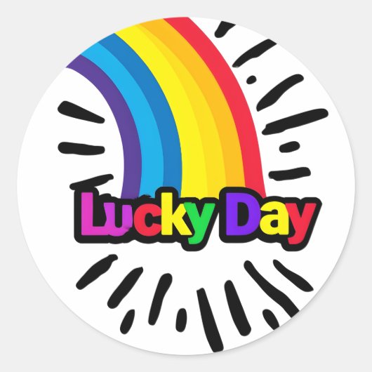 Glückliche Tageskleber Runder Aufkleber (Vorderseite)