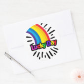 Glückliche Tageskleber Runder Aufkleber (Umschlag)