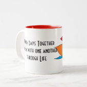 Glückliche Tagverheiratete Tasse (Vorderseite Links)