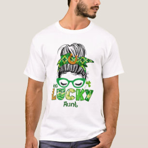 Glückliche Tante Unordentliche Bun St T-Shirt