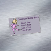 Glückliche Tanzen-Krankenschwester-Kunst Magnetische Visitenkarte (Beispiel)