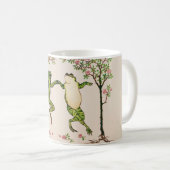Glückliche Tanzfrösche-Tasse Kaffeetasse (VorderseiteRechts)