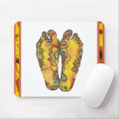 Glückliche Tappin Hippie-Füße Mousepad (Mit Mouse)