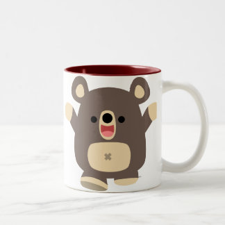 Glückliche Tasse des Cartoon-schwarzen Bären