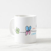 Glückliche Tasse (Liebe ist Kaffee) (Vorderseite Links)