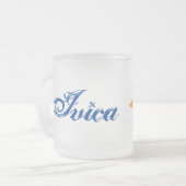 Glückliche Tasse mit dem Namen (Vorderseite Links)