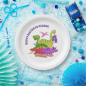 Glückliche Teller zum Geburtstag - Dinosaurier (Party)