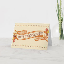 Glückliche Thanksgiving-Banner Grußkarte Feiertagskarte