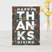 Glückliche Thanksgiving floralgeklappte Grußkarte Karte (Gelbe Blume)