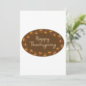 Glückliche Thanksgiving-Nachricht Einladung (Stehend Vorderseite)