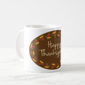 Glückliche Thanksgiving-Nachricht Kaffeetasse (Vorderseite Links)