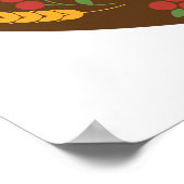 Glückliche Thanksgiving-Nachricht Poster (Ecke)