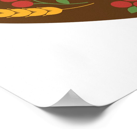 Glückliche Thanksgiving-Nachricht Poster (Ecke)