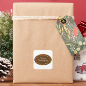 Glückliche Thanksgiving-Nachricht Quadratischer Aufkleber