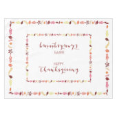 Glückliche Thanksgiving Table Cloud Herbstlaube Tischdecke (Vorderseite (Horizontal))