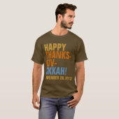 Glückliche Thanksgivukkah 2013 mutiger Text T-Shirt (Vorne ganz)