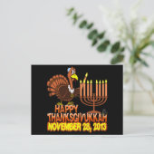 Glückliche Thanksgivukkah Postkarte (Stehend Vorderseite)