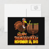 Glückliche Thanksgivukkah Postkarte (Vorne/Hinten)