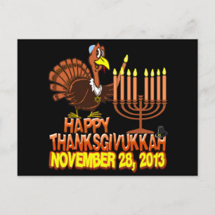Glückliche Thanksgivukkah Postkarte