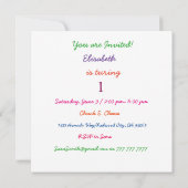 Glückliche Tiere Einladung (Rückseite)