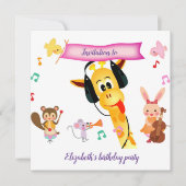 Glückliche Tiere Einladung (Vorderseite)