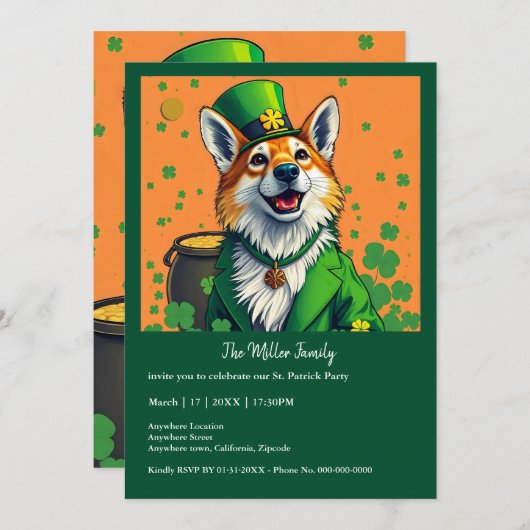 Glückliche Tiere in Tarnung - St. Patrick's Day Fu (Vorne/Hinten)