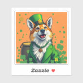 Glückliche Tiere in Tarnung - St. Patrick's Day Fu Aufkleber (Blatt)