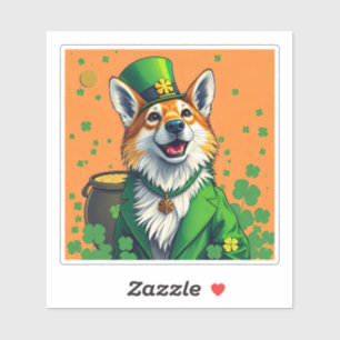 Glückliche Tiere in Tarnung - St. Patrick's Day Fu Aufkleber