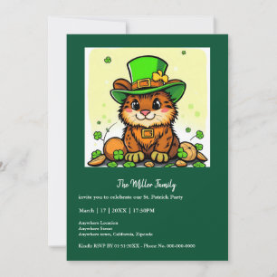 Glückliche Tiere in Tarnung - St. Patrick's Day Fu Einladung