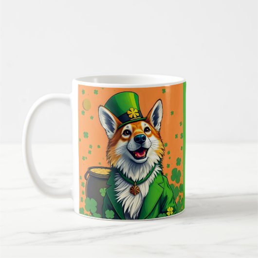 Glückliche Tiere in Tarnung - St. Patrick's Day Fu Kaffeetasse (Links)