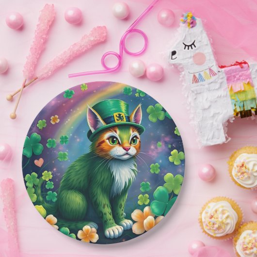 Glückliche Tiere in Tarnung - St. Patrick's Day Fu Pappteller (Party)