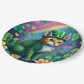 Glückliche Tiere in Tarnung - St. Patrick's Day Fu Pappteller (Schrägansicht)