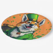 Glückliche Tiere in Tarnung - St. Patrick's Day Fu Pappteller (Schrägansicht)