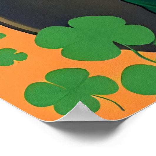 Glückliche Tiere in Tarnung - St. Patrick's Day Fu Poster (Ecke)