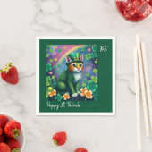 Glückliche Tiere in Tarnung - St. Patrick's Day Fu Serviette (Beispiel)