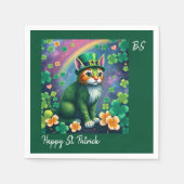 Glückliche Tiere in Tarnung - St. Patrick's Day Fu Serviette (Vorderseite)