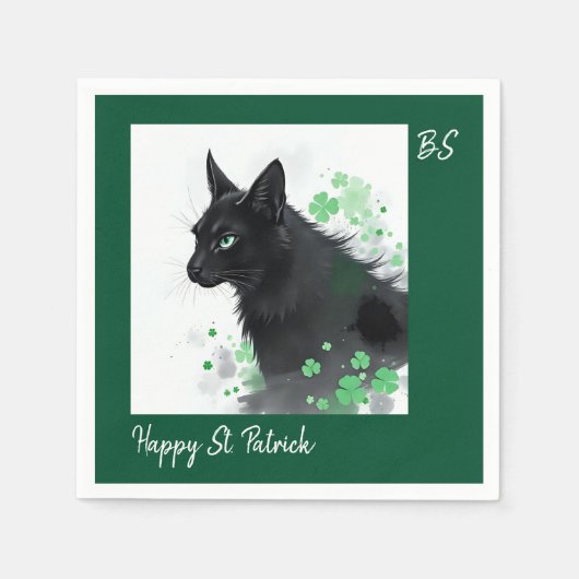 Glückliche Tiere in Tarnung - St. Patrick's Day Fu Serviette (Vorderseite)
